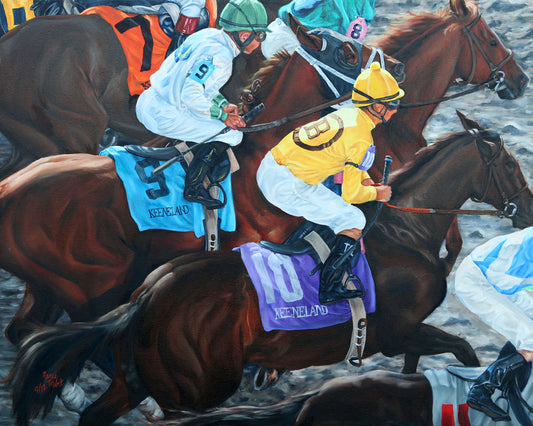 Keeneland Start - Artist Renee Torbit - Autographed 18x24 Print