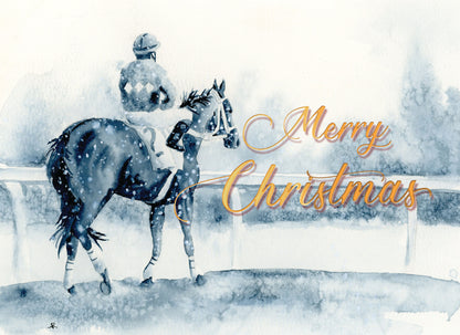 Christmas Cards - Merry Christmas - Snowy Ride - Painting Two - Artist Renee Torbit